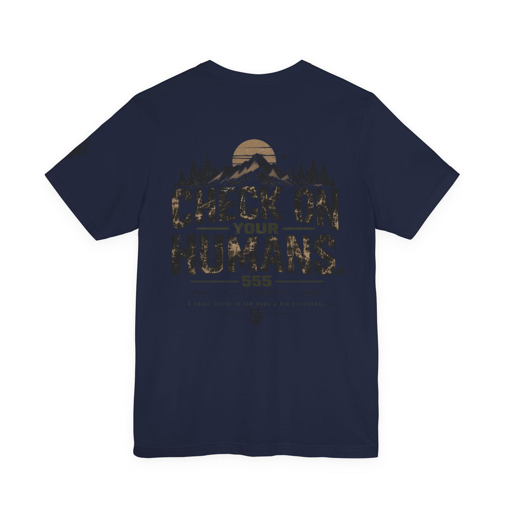 Check On Your Humans 555 Rule Mental Health Tee