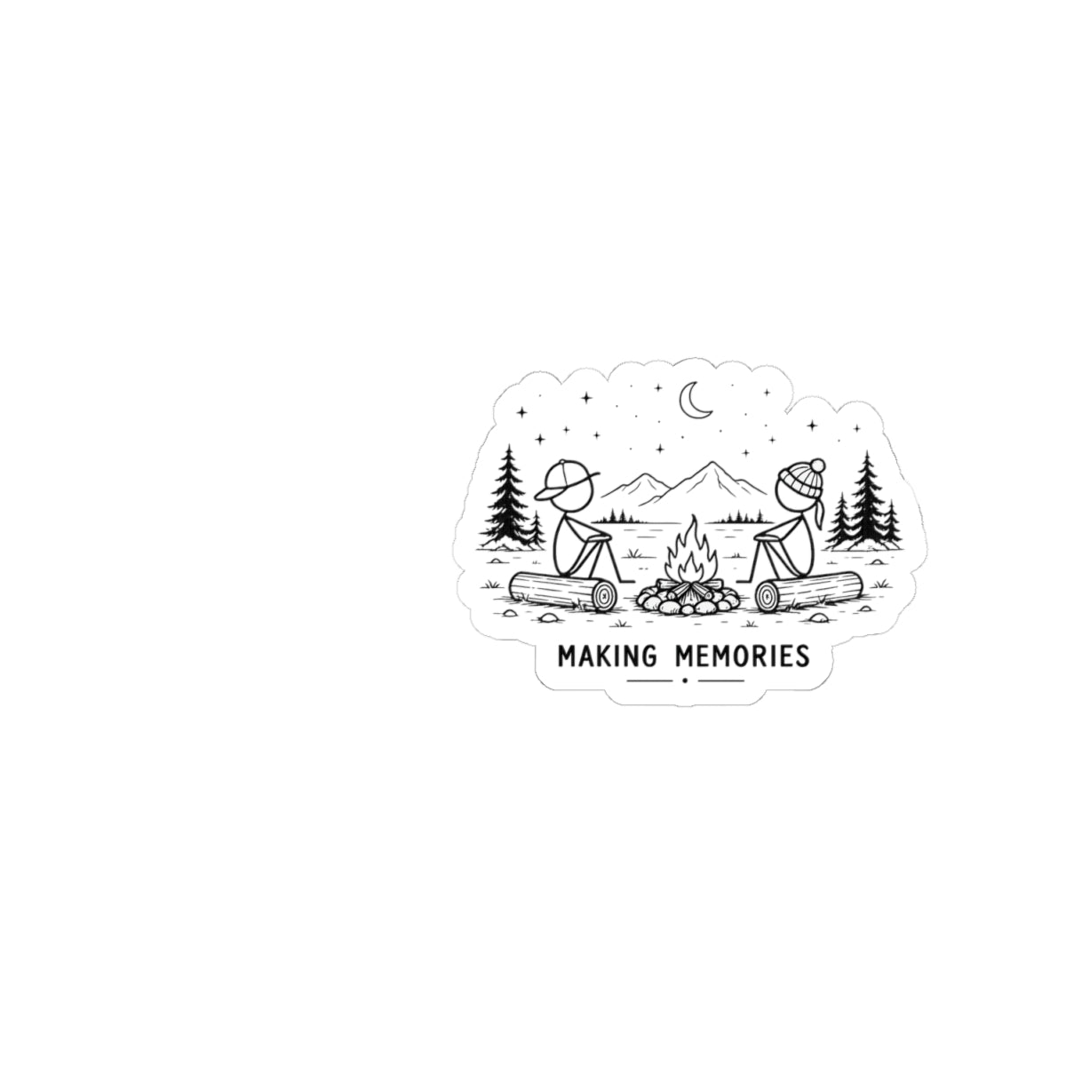 Making Memories Camping Sticker — Outdoor Adventure Kiss-Cut Decal