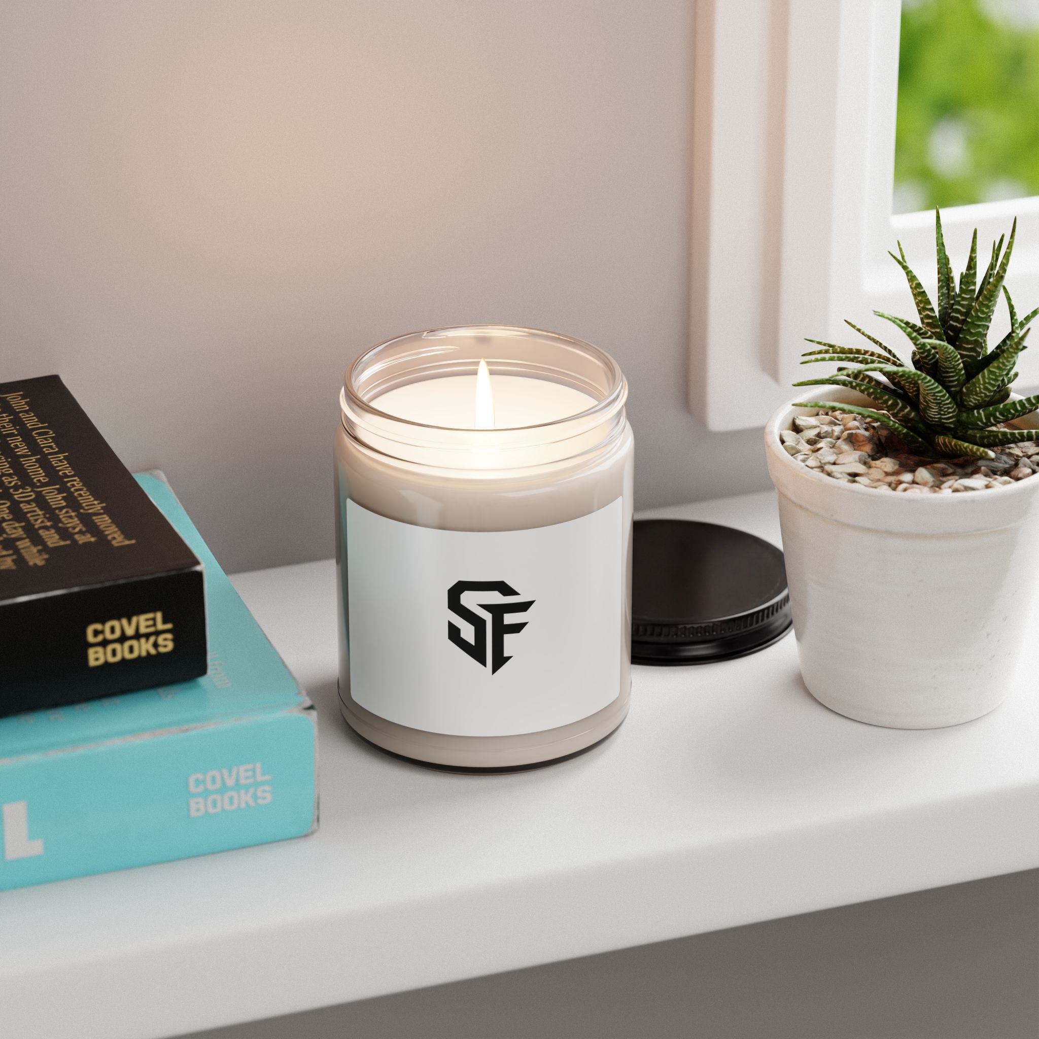 SF Monogram Soy Candle — 9oz Scented Jar