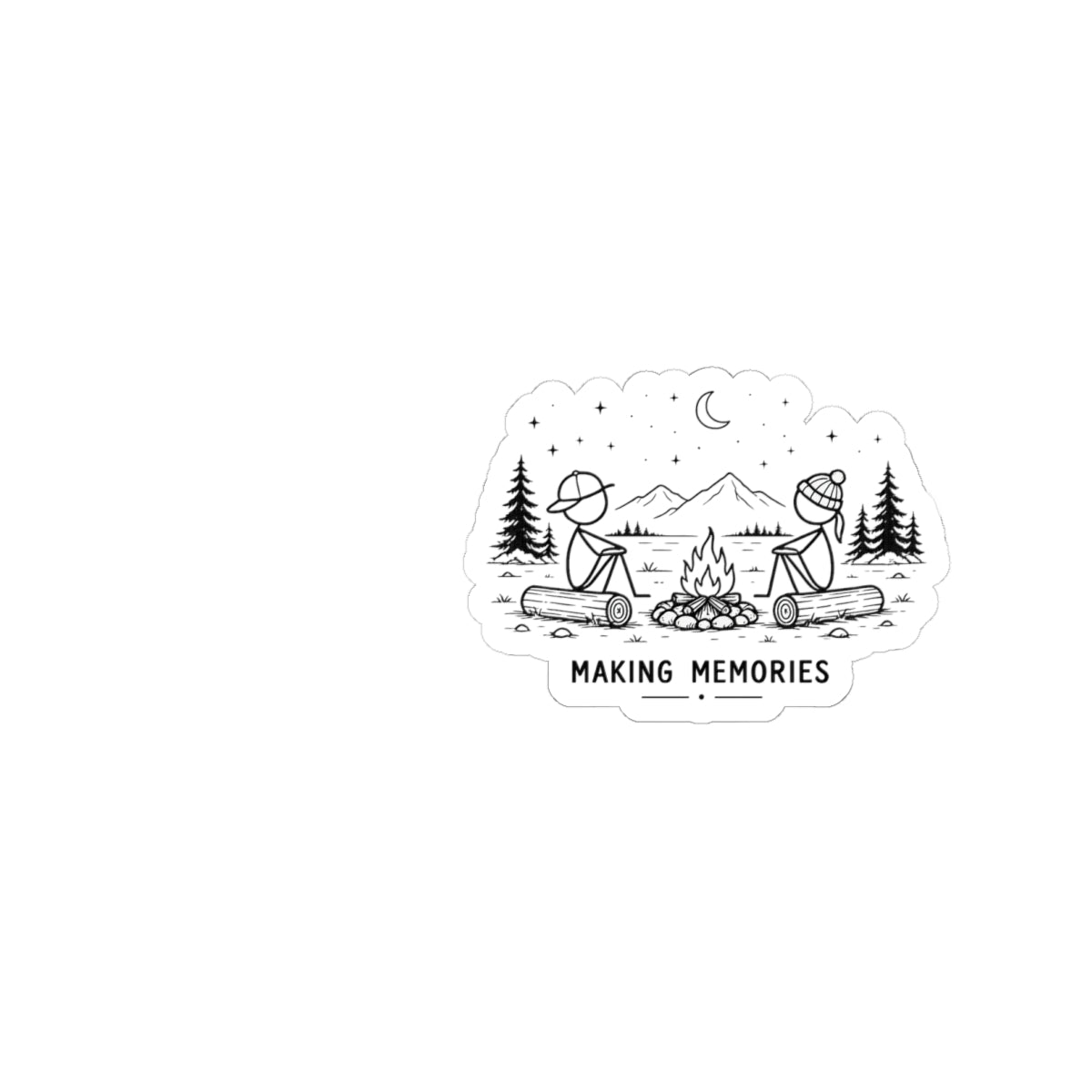 Making Memories Camping Sticker — Outdoor Adventure Kiss-Cut Decal