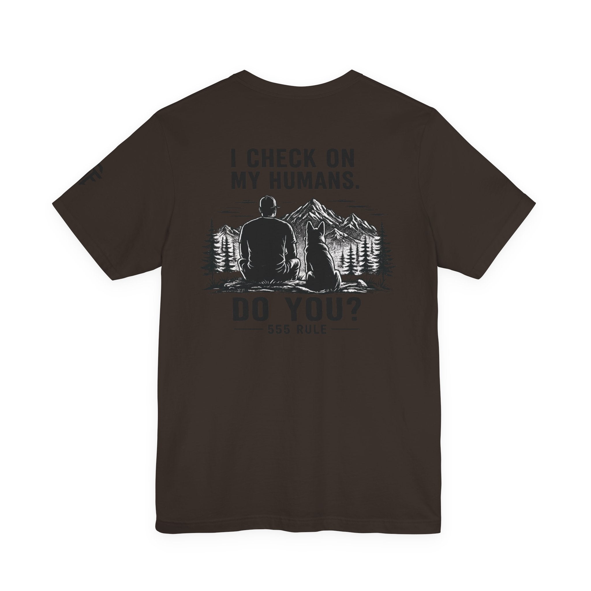 I Check On My Humans Tee — Dog Lover Vintage Outdoor Graphic T-Shirt
