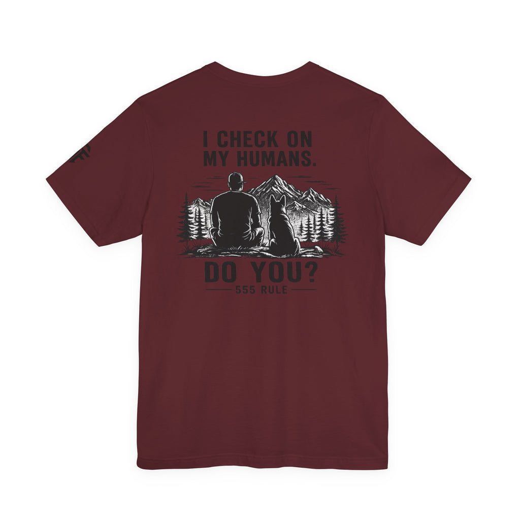 I Check On My Humans Tee — Dog Lover Vintage Outdoor Graphic T-Shirt