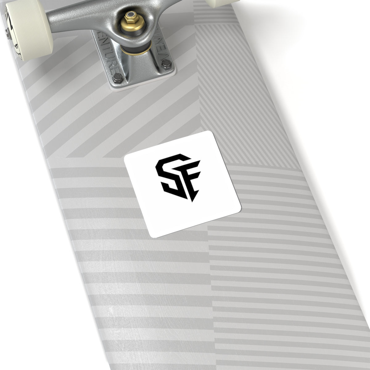 Monochrome SF Logo Kiss-Cut Sticker — Minimal Gamer/Creator Laptop Decal