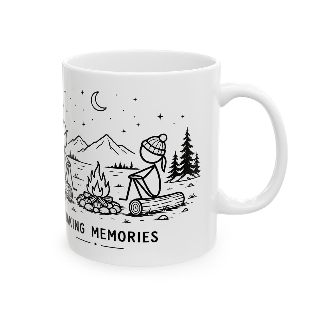 Camping Mug - "Making Memories" Ceramic Coffee Cup (11oz & 15oz)