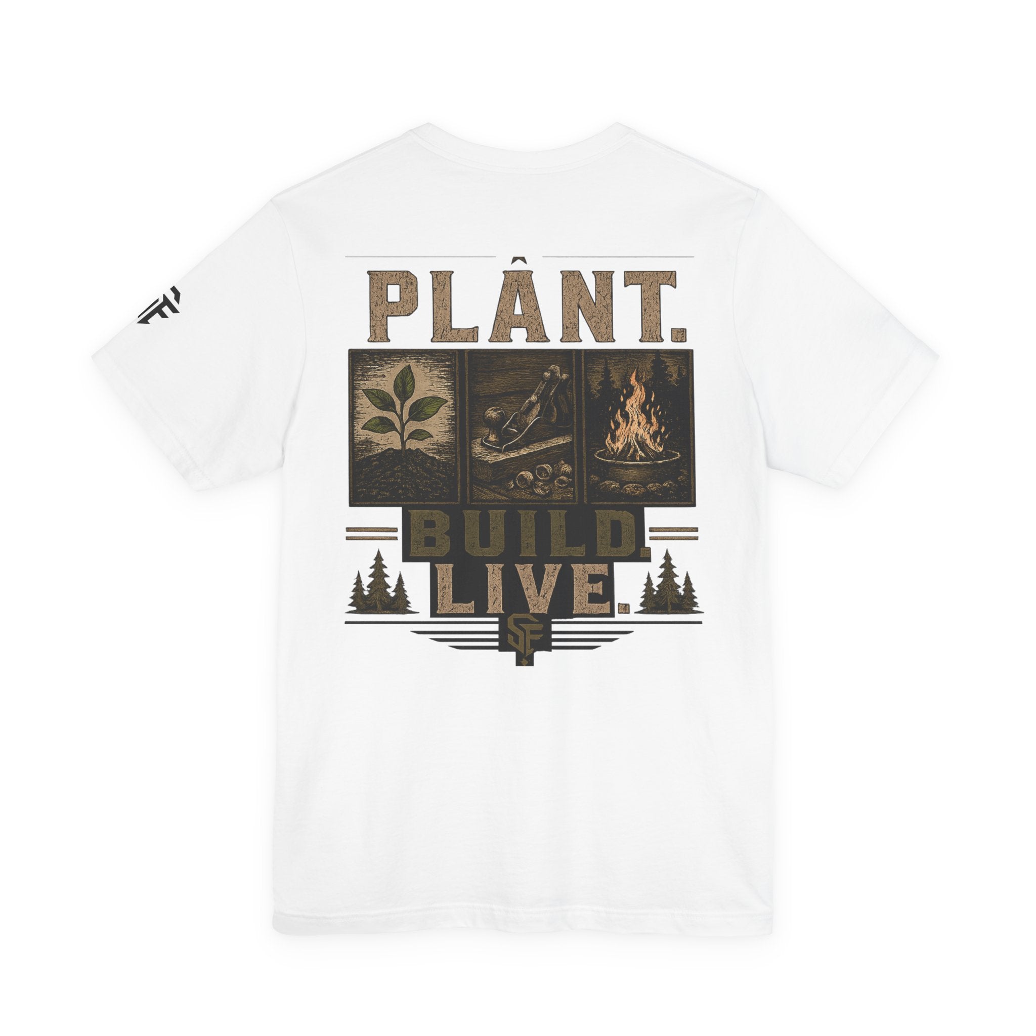 Plant Build Live Graphic Tee — Outdoor Gardening & Homesteading Shirt