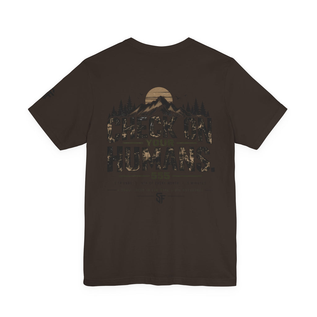 Check On Your Humans 555 Rule Mental Health Tee