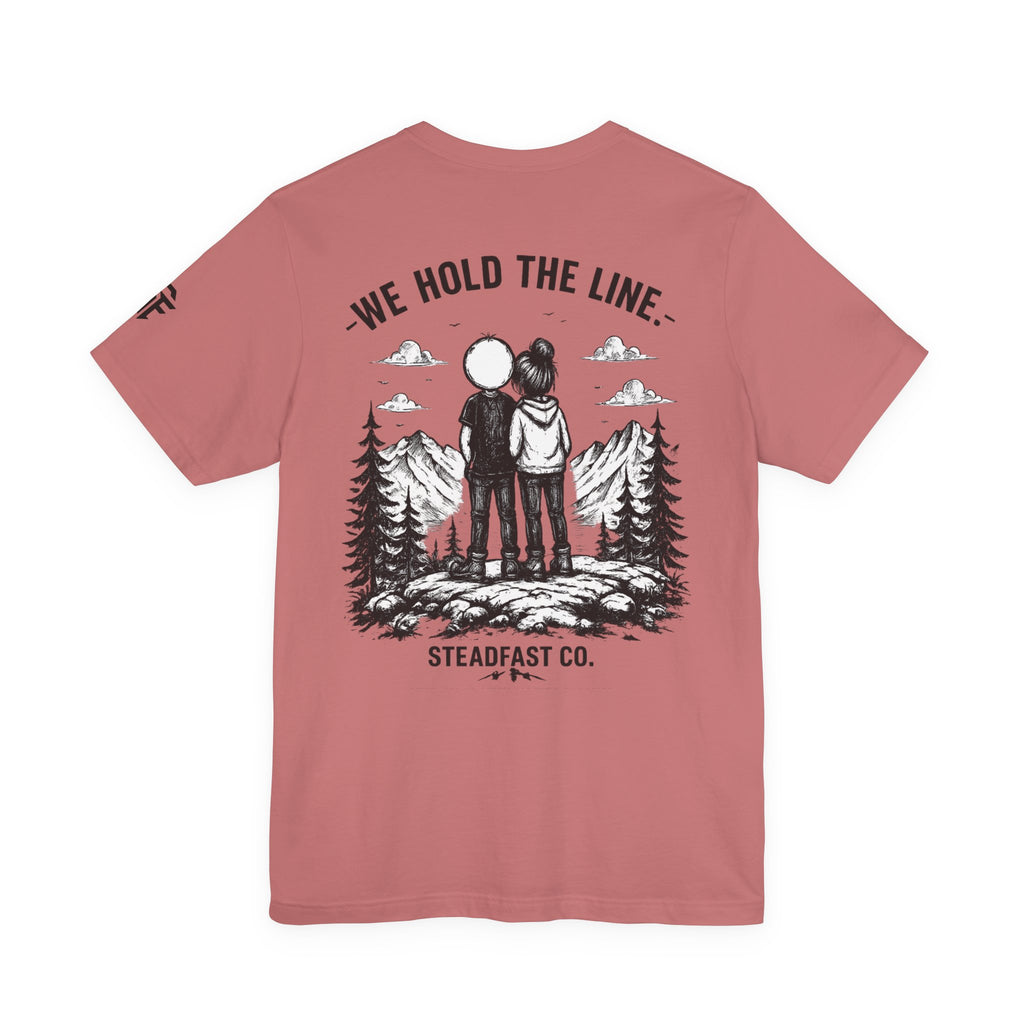 We Hold The Line Mountain Couple Tee