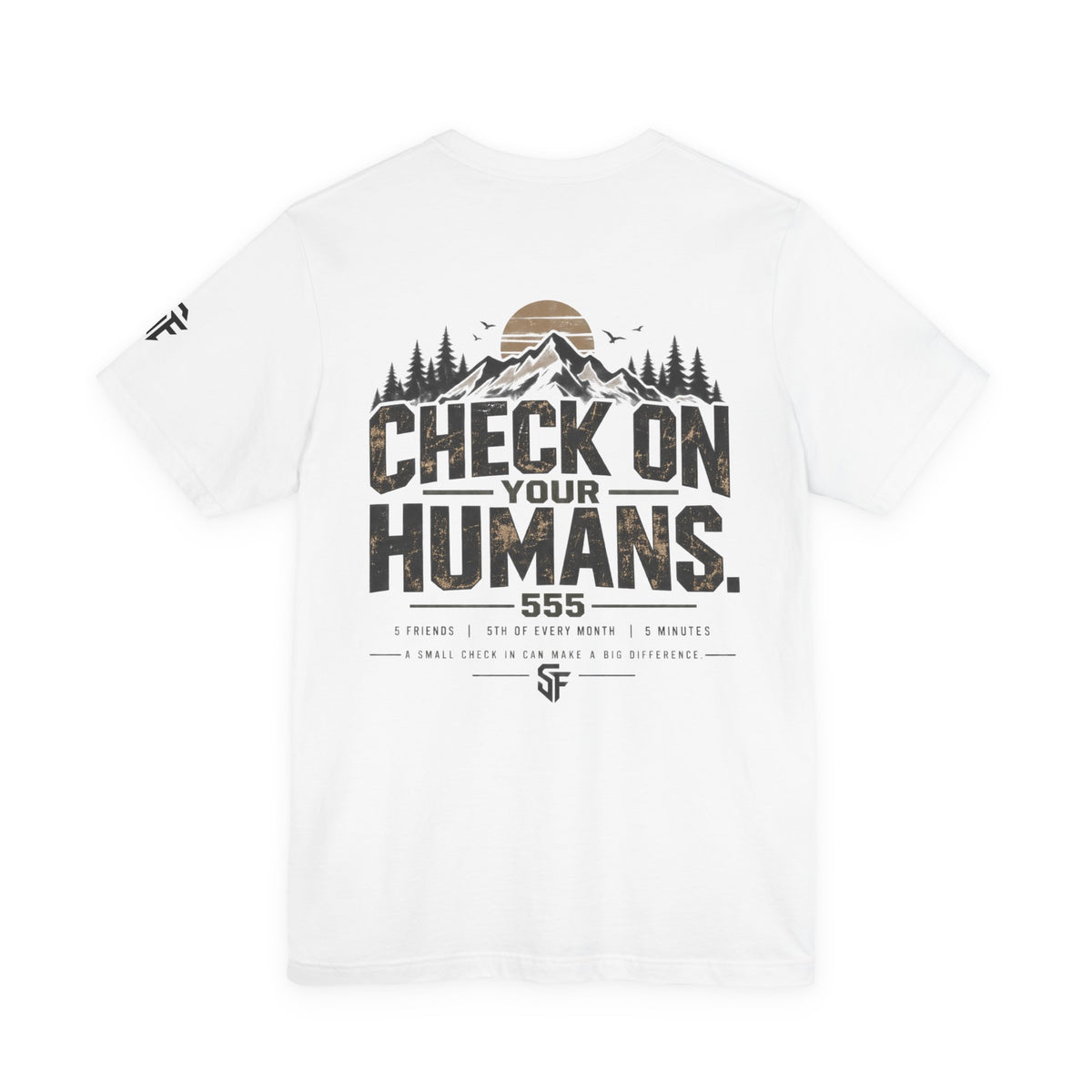 Check On Your Humans 555 Rule Mental Health Tee