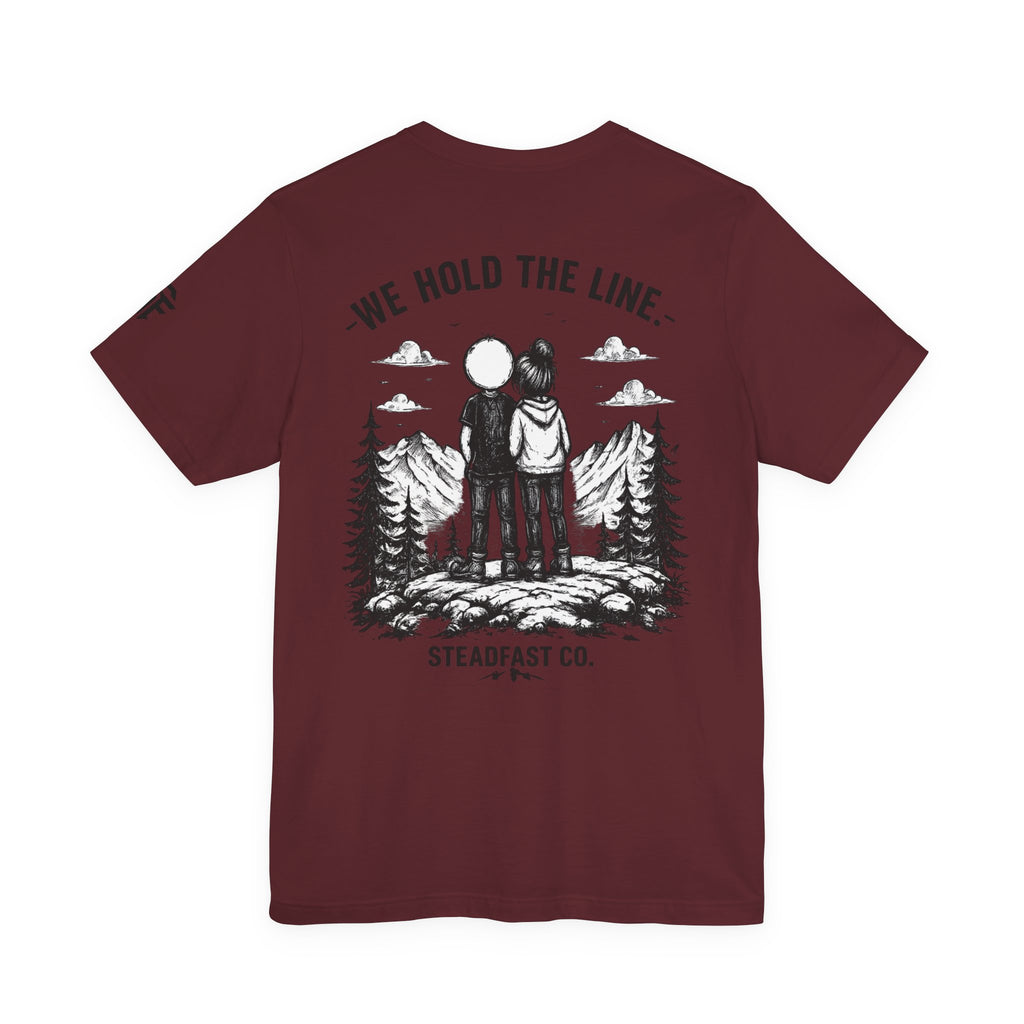 We Hold The Line Mountain Couple Tee