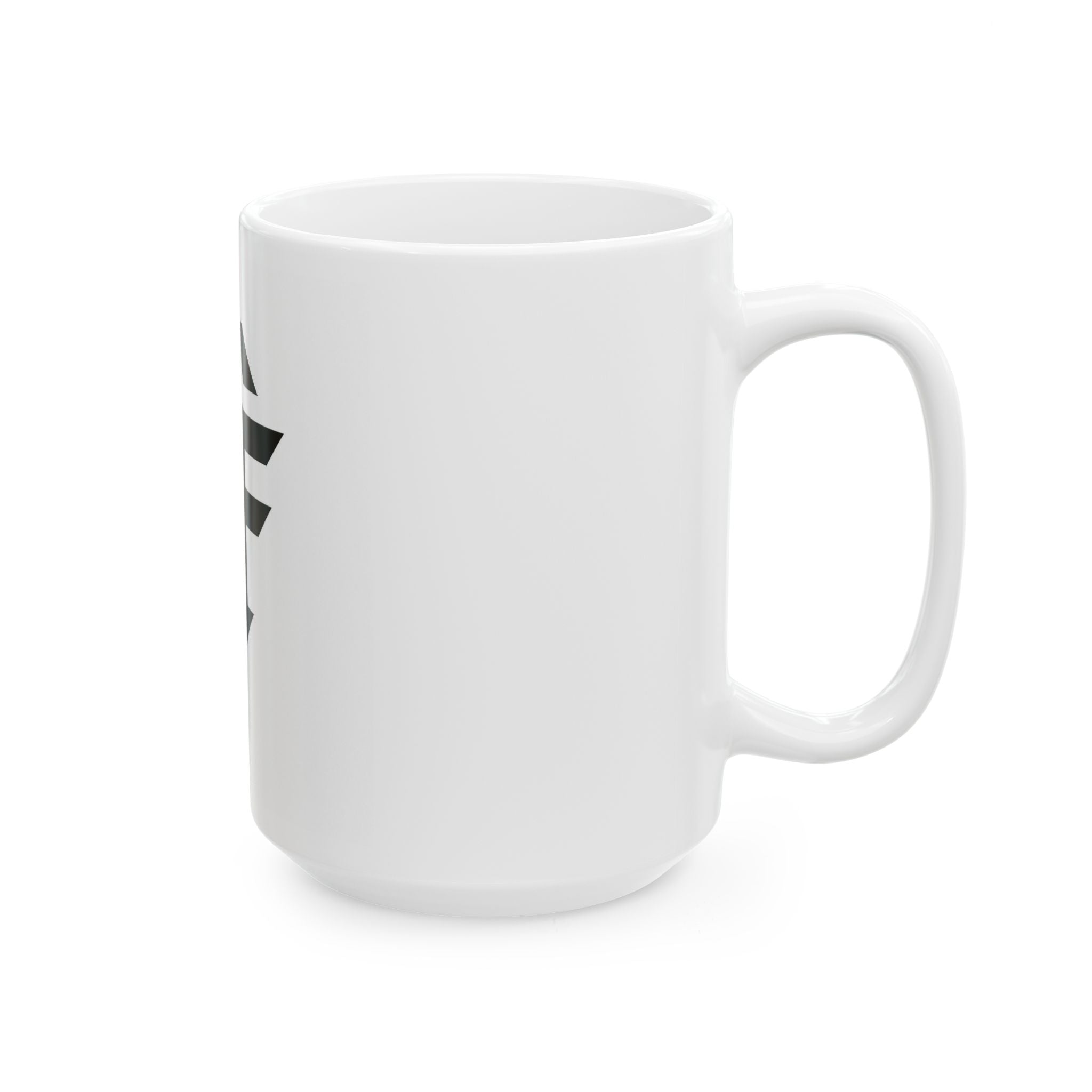 SF Monogram Ceramic Mug — Bold Black Logo Coffee Cup (11oz)