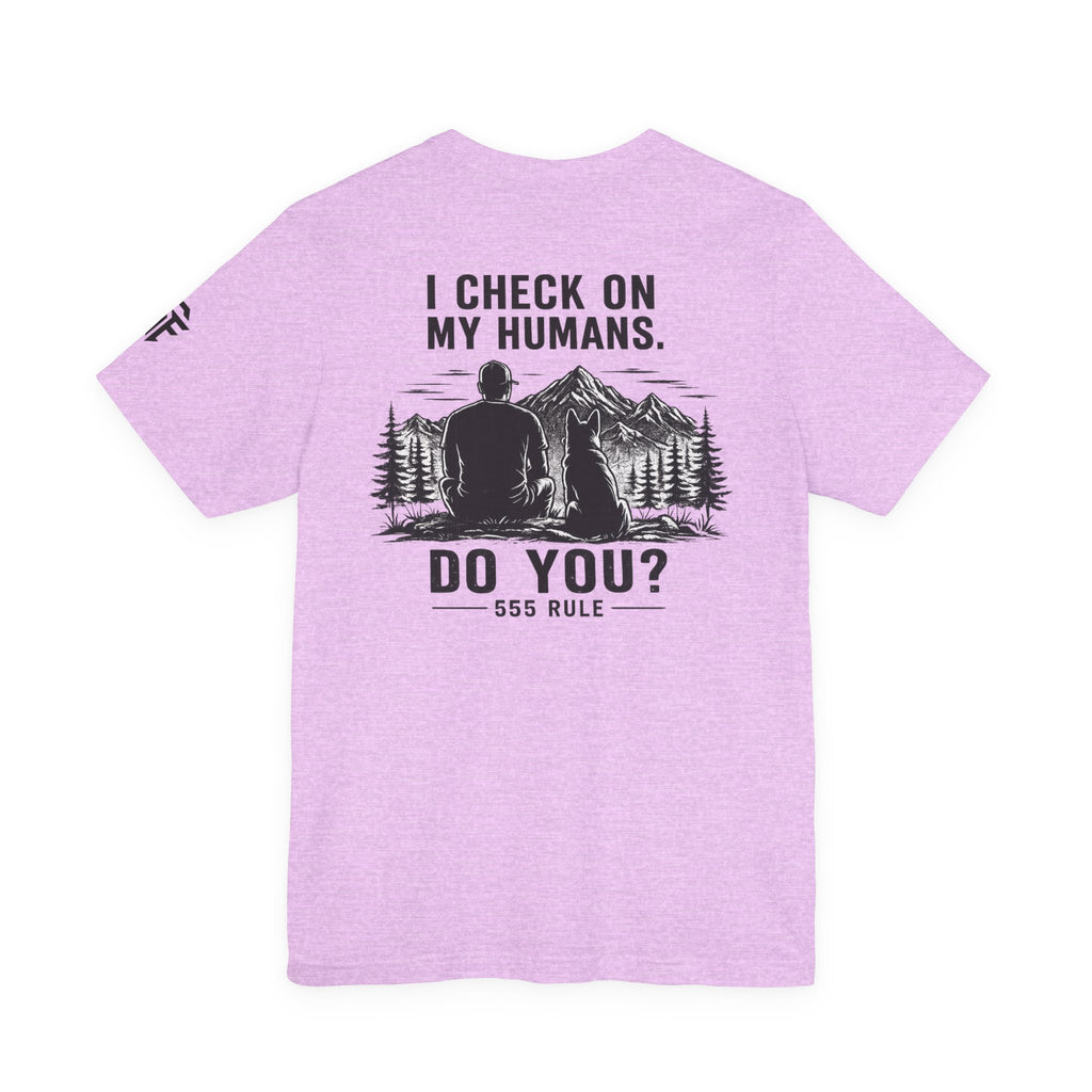 I Check On My Humans Tee — Dog Lover Vintage Outdoor Graphic T-Shirt