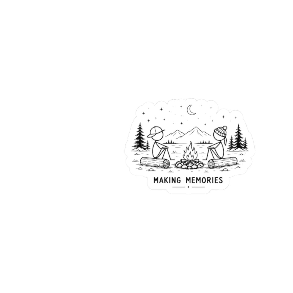 Making Memories Camping Sticker — Outdoor Adventure Kiss-Cut Decal