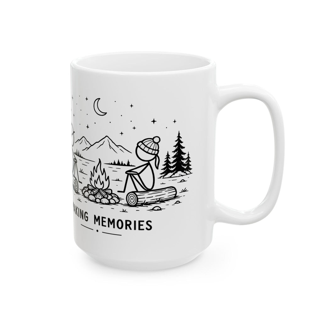 Camping Mug - "Making Memories" Ceramic Coffee Cup (11oz & 15oz)