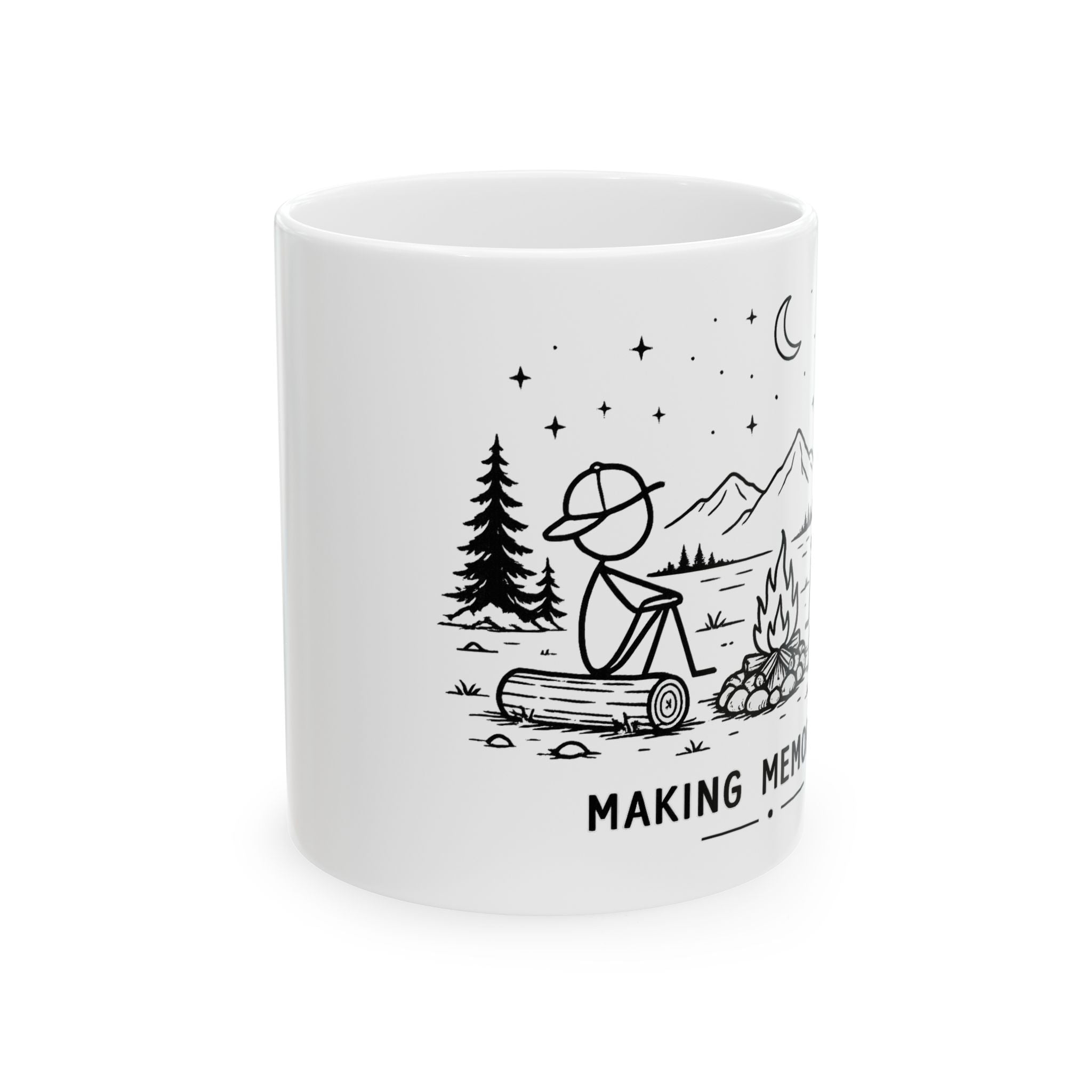Camping Mug - "Making Memories" Ceramic Coffee Cup (11oz & 15oz)