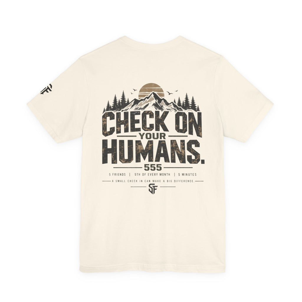 Check On Your Humans 555 Rule Mental Health Tee
