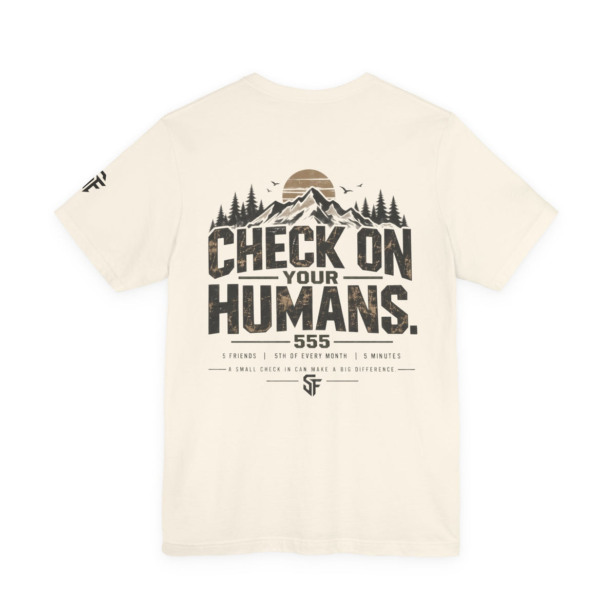 Check On Your Humans 555 Rule Mental Health Tee
